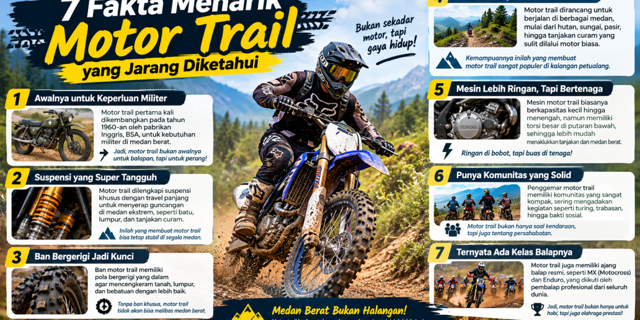 7 Fakta Menarik Motor Trail Yang Jarang Diketahui, Yuk Simak